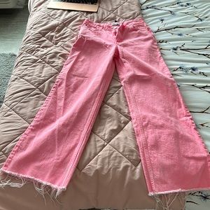 Pink trousers elephant leg from Bershka size 0 USA